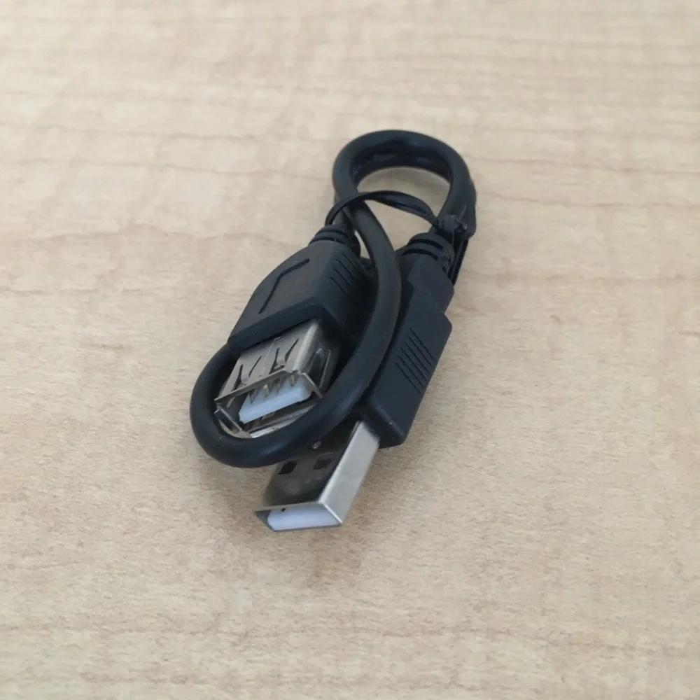 LP USB 2.0 Male to Female Adapter Cable Black | Length: About 6”